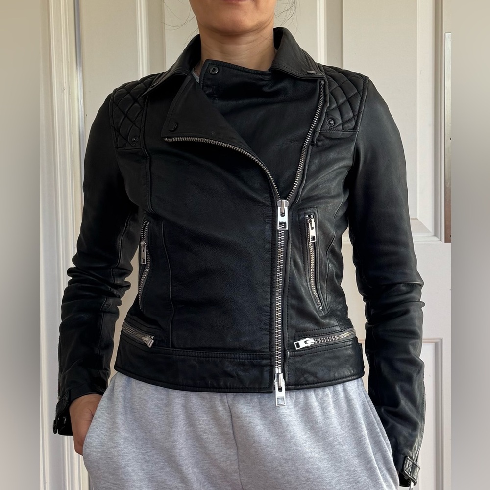 All-Saints Conroy Leather Biker (US4) - Picture 3 of 14